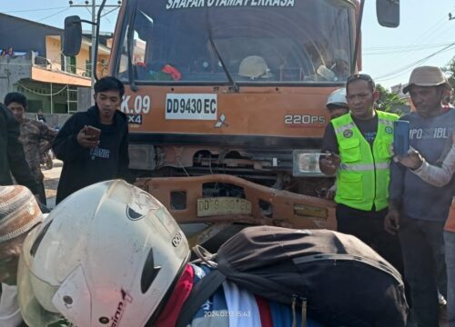 Motor Guru dan Truk Kapsul Tabrakan di Pangkep, Begini Kronologinya