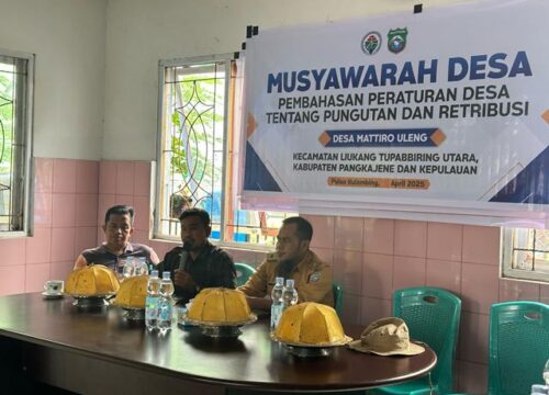 Demi Pendidikan Anak Pulau, Pemerintah Desa Mattiro Uleng Bahas Perdes Pungutan dan Retribusi