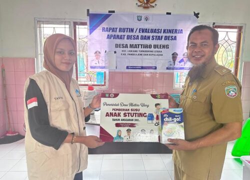 Cegah Stunting, Pemerintah Desa Mattiro Uleng Bagikan Susu untuk Ibu Hamil dan Balita