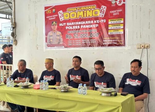 Semarak HUT ke-79 Bhayangkara, Polres Pangkep Gelar Turnamen Domino