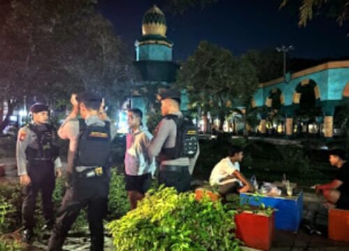Cegah Kriminalitas, Sat Samapta Polres Pangkep Gelar Patroli Malam