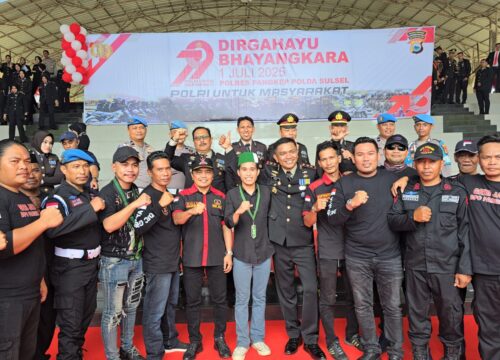 Peringati HUT ke-79 Bhayangkara RI, Polres Pangkep Dapat Surprise dari Grib Jaya