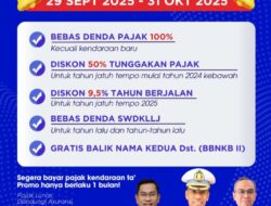 Pemprov Sulsel Beri Kabar Gembira: Bebas dan Diskon Pajak Kendaraan hingga 31 Oktober 2025