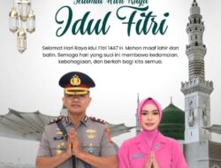 Kapolres Pangkep Bersama Bhayangkari Sampaikan Ucapan Idul Fitri 1447 H, Ajak Masyarakat Pererat Silaturahmi