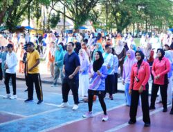 Kapolres Berbaur di Tengah Ribuan Warga, Senam “Pangkep Hebat” Warnai HUT ke-66 Pangkep