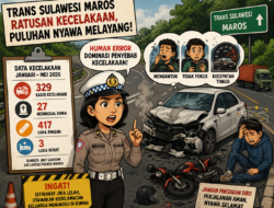 Ratusan Kecelakaan Terjadi di Jalur Trans Sulawesi Maros, Puluhan Nyawa Melayang